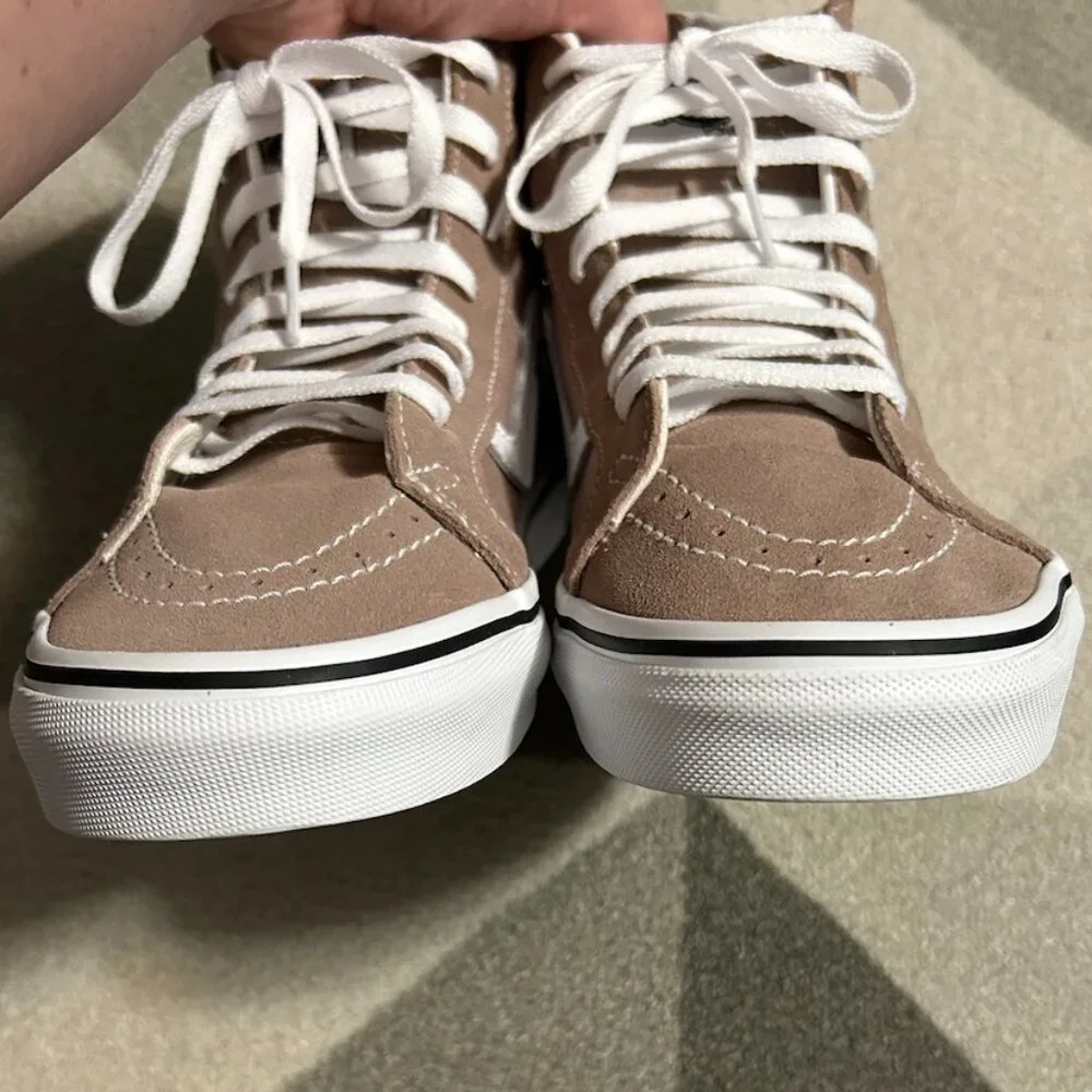 Vans Sk8-Hi Light Brown Zip Sneakers Men's 8/Women's 9.5 - Picture 5 of 12